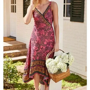 Maurices Paisley High‎ Low Midi Dress Medium